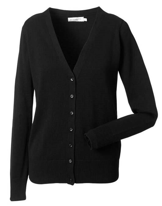 Ladies&#39;  V-Neck Knitted Cardigan
