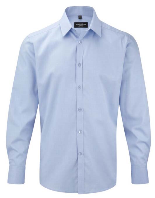 Men&#39;s Long Sleeve Herringbone Shirt