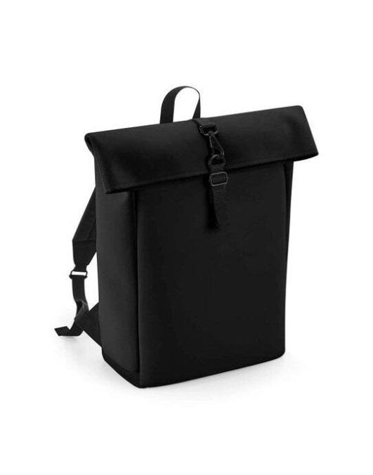 Matte PU Roll Top Backpack