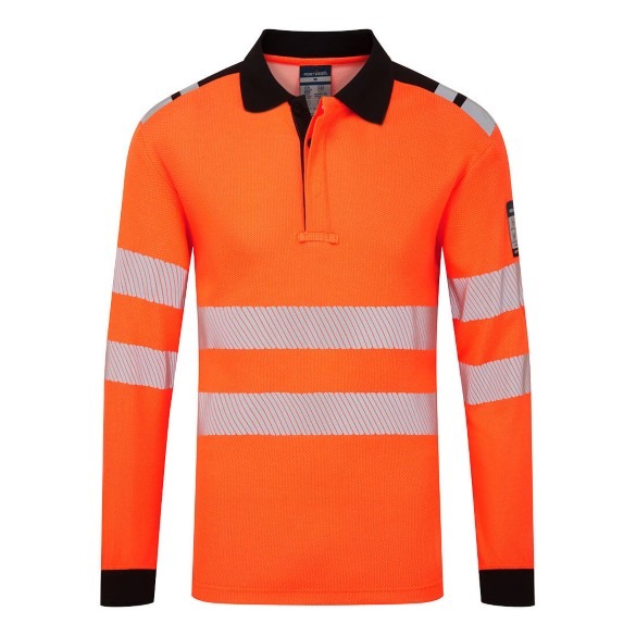 PW3 Modaflame Knit HVO FR Long Sleeve Polo Shirt