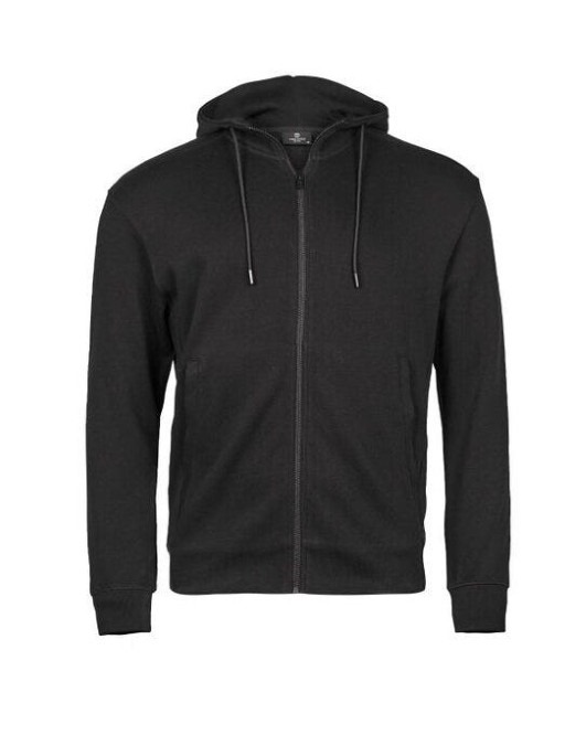 Ribbed Interlock Hood Full Zip