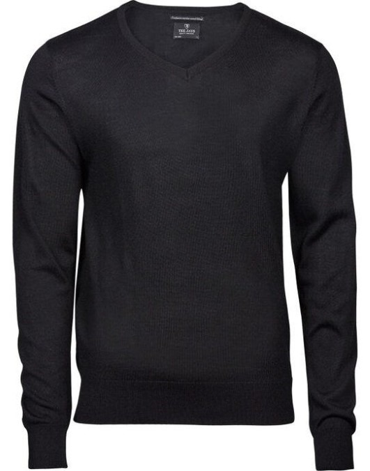 Mens V Neck Knitted Sweater