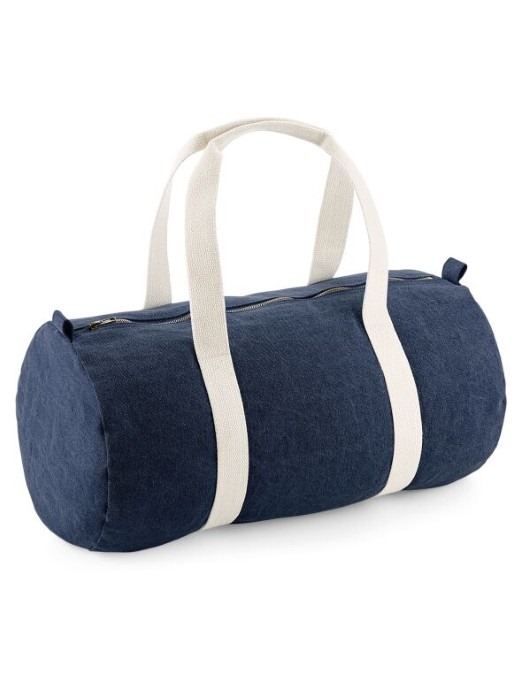 Denim Barrel Bag