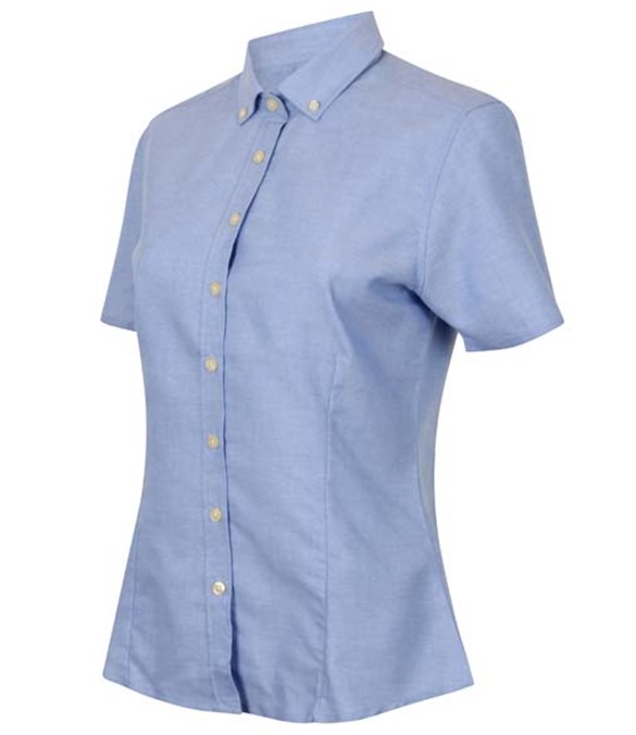 Women&#39;s modern short sleeve Oxford shirt