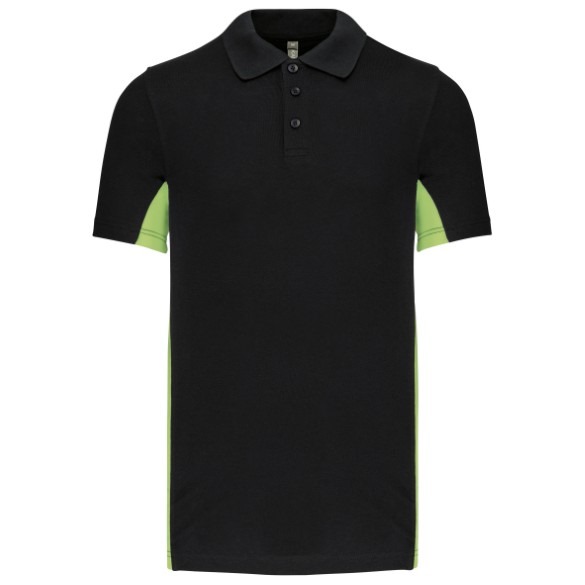 Flags short sleeve bi-colour polo shirt