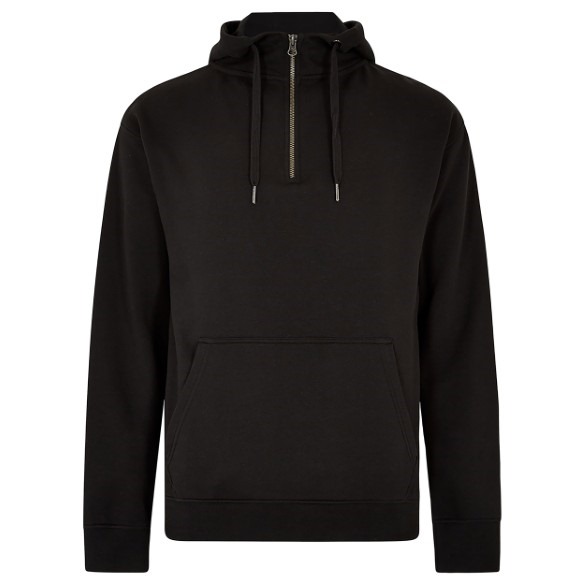 Regular fit 1/4 zip hoodie