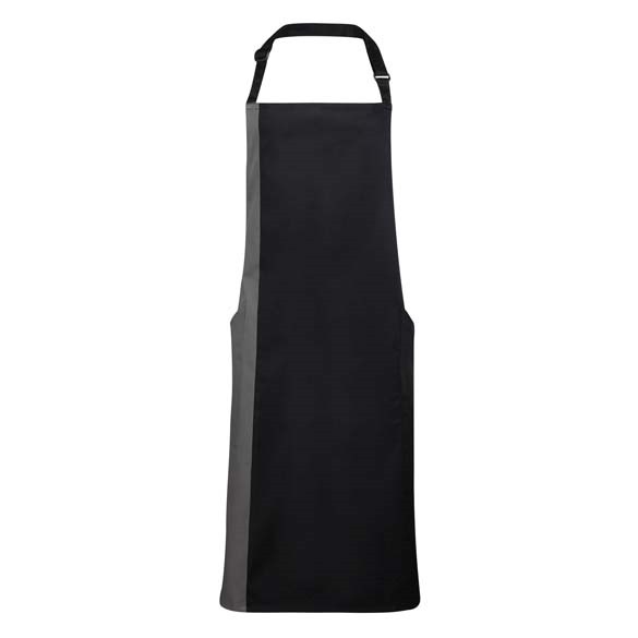 Contrast bib apron