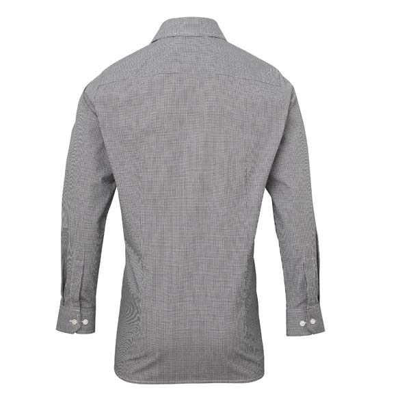 Microcheck (Gingham) long sleeve cotton shirt