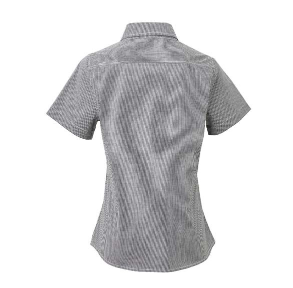Women&#39;s Microcheck (Gingham) short sleeve cotton shirt