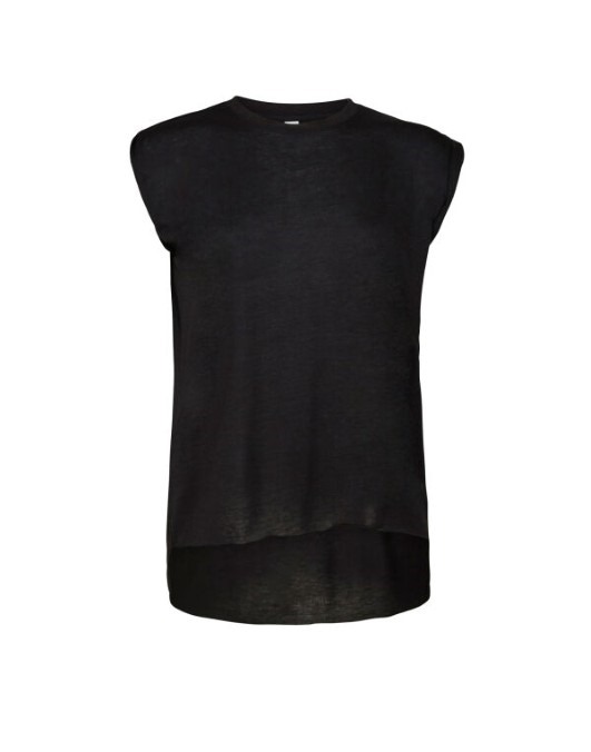 Women&#39;s Flowy Muscle Tee with Rolled Cuff