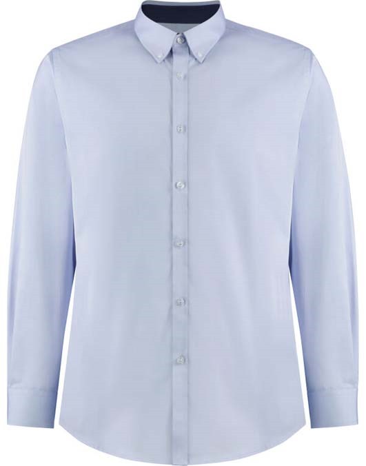 Tailored Fit Long Sleeve Premium Contrast Oxford Button Down Collar Shirt