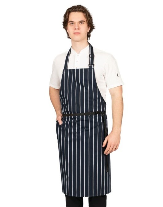 Woven Butchers Stripe Apron 		\