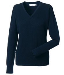 Ladies' V-Neck Knitted Pullover