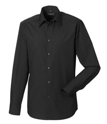 Men's Long Sleeve Tailored Polycotton Poplin Shirt