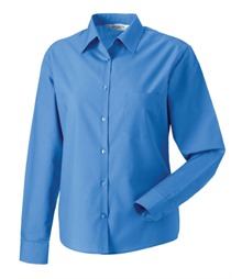 Ladies' Long Sleeve Classic Polycotton Poplin Shirt