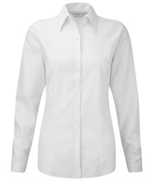 Ladies' Long Sleeve Tailored Herringbone Shirt