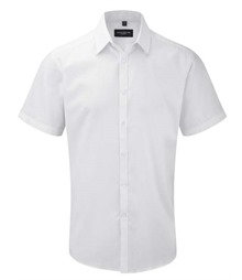 Men's Short Sleeve Tailored Herringbone Shirt