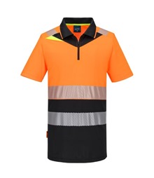 DX4 Hi-Vis Zip Class 1 Polo Shirt S/S