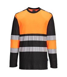 PW3 Hi-Vis Cotton Comfort Class 1 T-Shirt L/S