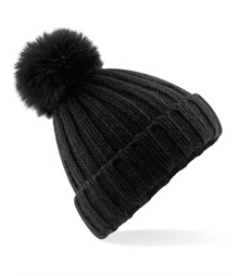 Verbier Fur Pop Pom Beanie