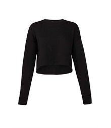Women's cropped crew fleece