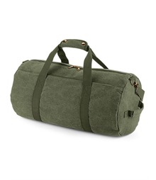 Vintage Canvas Barrel Bag
