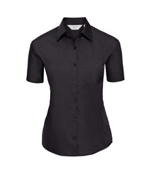 Women's short sleeve polycotton easycare poplin shirt
