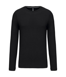 Men's long-sleeved crew neck T-shirt