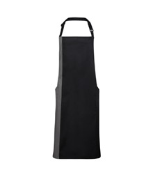 Contrast bib apron