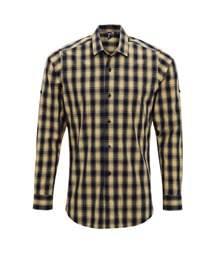 Mulligan check cotton long sleeve shirt