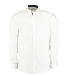 Tailored Fit Long Sleeve Premium Contrast Oxford Button Down Collar Shirt
