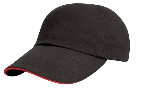 Junior low-profile heavy brushed cotton cap with sandwich peak