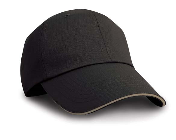Herringbone cap with sandwich peak