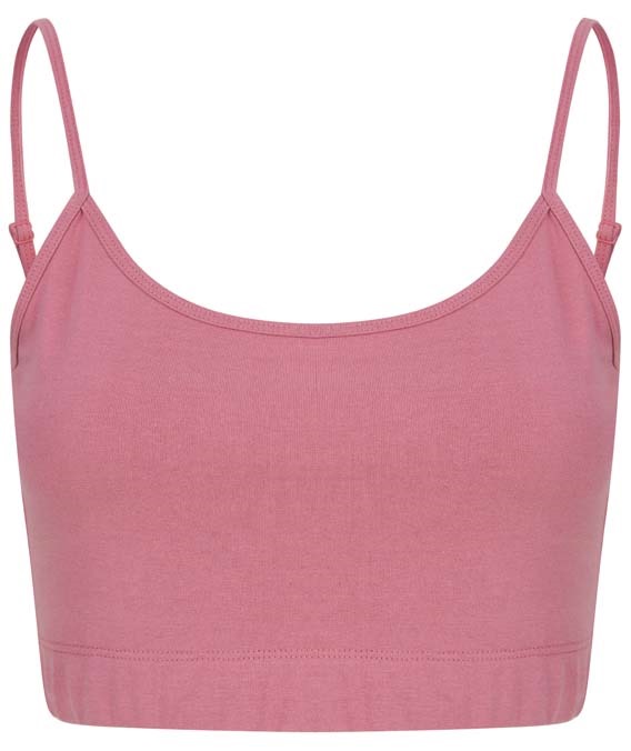 Women&#39;s sustainable fashion cropped cami top with adjustable straps