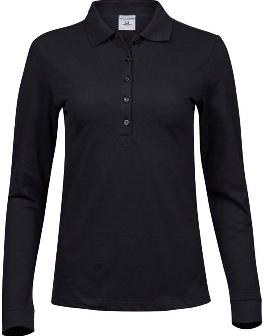 Ladies&#39; Luxury Stretch Long Sleeve Polo