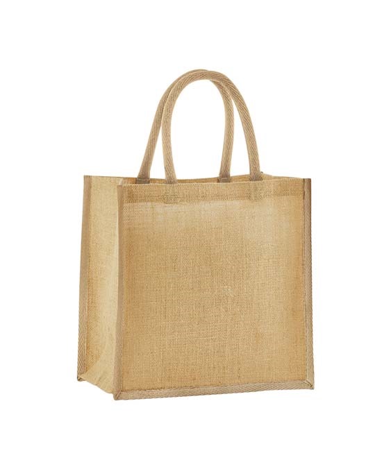 Natural starched jute mini gift bag