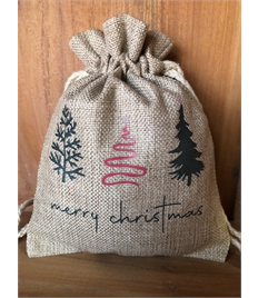 Merry Christmas Jute Bag