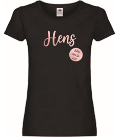 Ladies Personalised Hens T-Shirt
