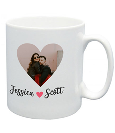 Personalised Heart Mug with Names