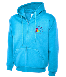 Louth Community Panto Zipped Hoodie Small Logo