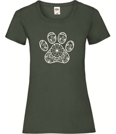 Ladies Mandala Paw T-Shirt