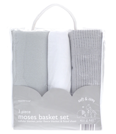 Personalised Baby Moses basket set (3-piece)