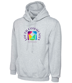 Louth Community Panto Hoodie Large Logo